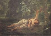 Eugene Delacroix The Death of Ophelia (mk05) oil on canvas